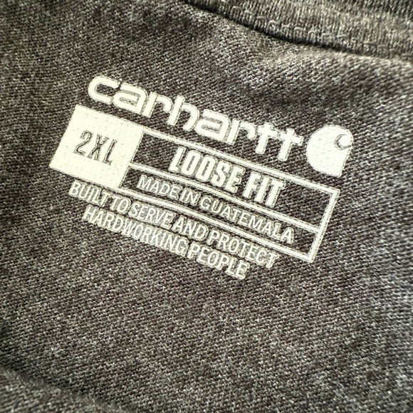 Carhartt Men’s Long Sleeve T-Shirt w/ Pocket Charcoal Gray Size 2XL - Picture 2 of 8